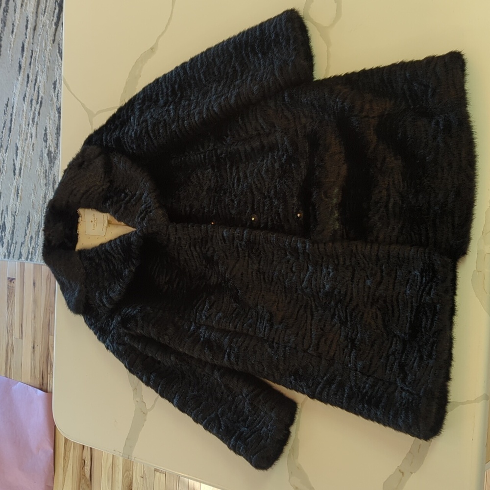 Kate Spade xs black faux fur